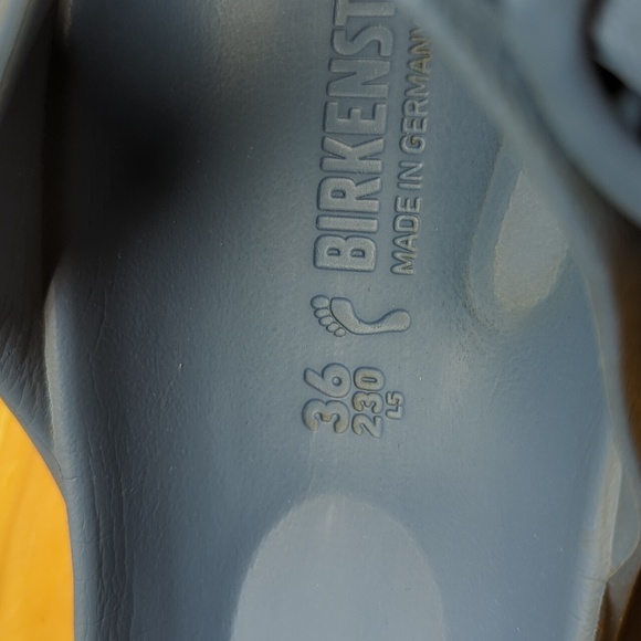 Birkenstock Blue Rubber Slides Two Strap Buckle Sandals Size 36 Women’s 5 - Picture 7 of 7